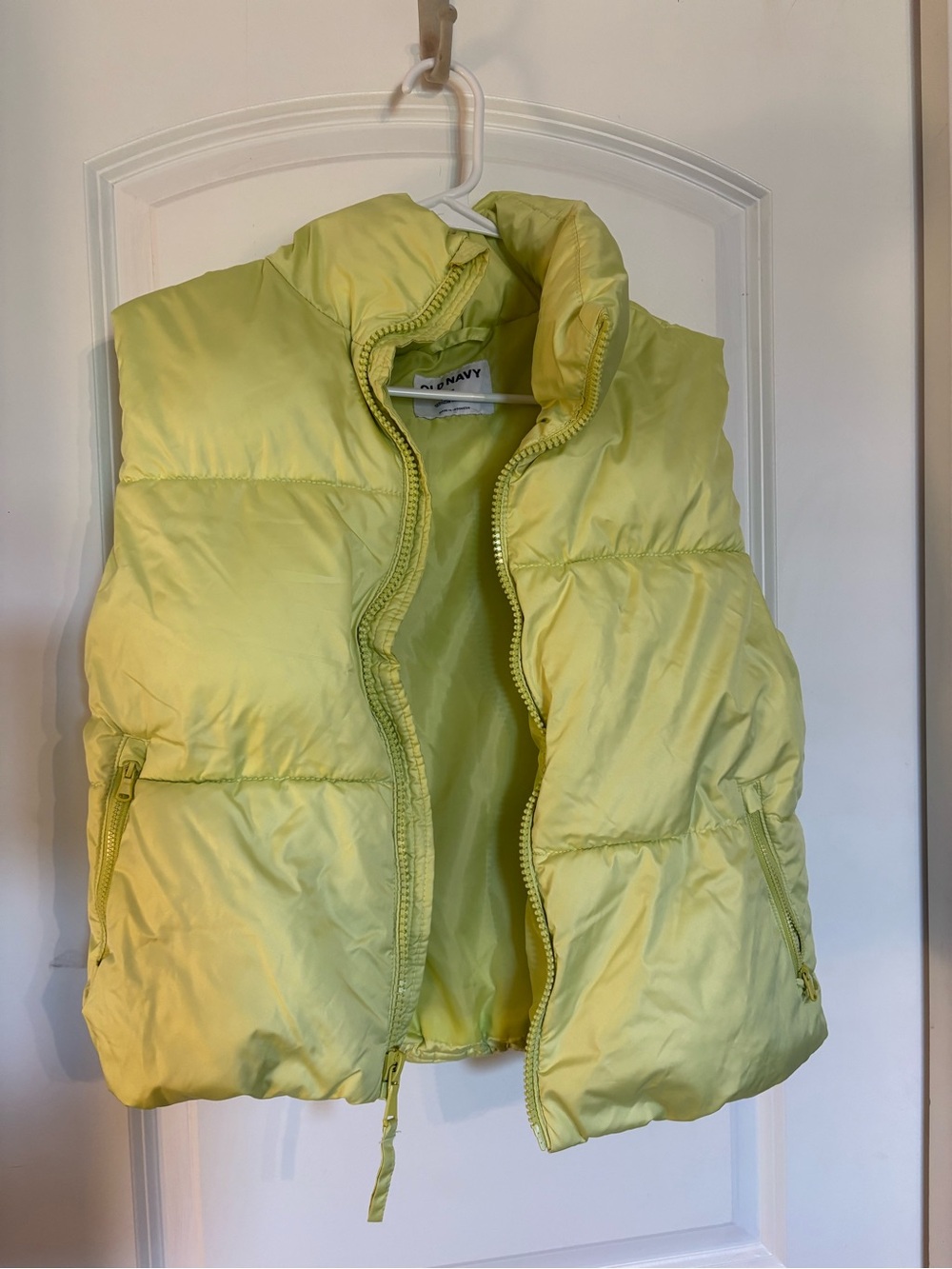 Old Navy Light Yellow Puffer Vest for Kids